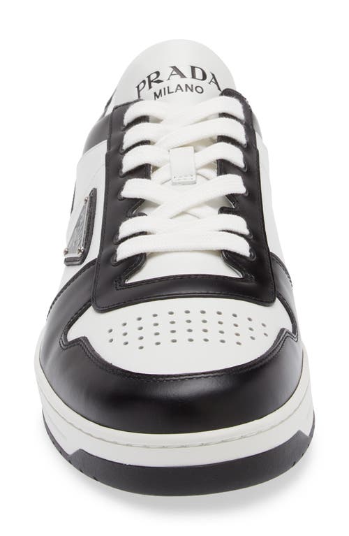 Shop Prada Downtown Logo Low Top Sneaker In Bianco/nero