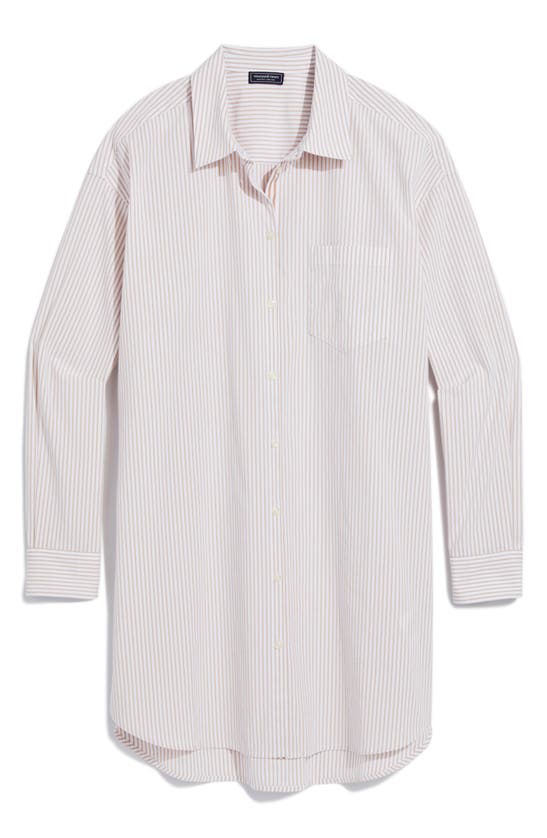 Shop Vineyard Vines Long Sleeve Poplin Shirtdress In B.stripe -white/ Capp