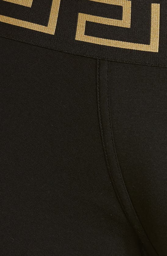 Shop Versace First Line Low Rise Trunks In Black/ Gold