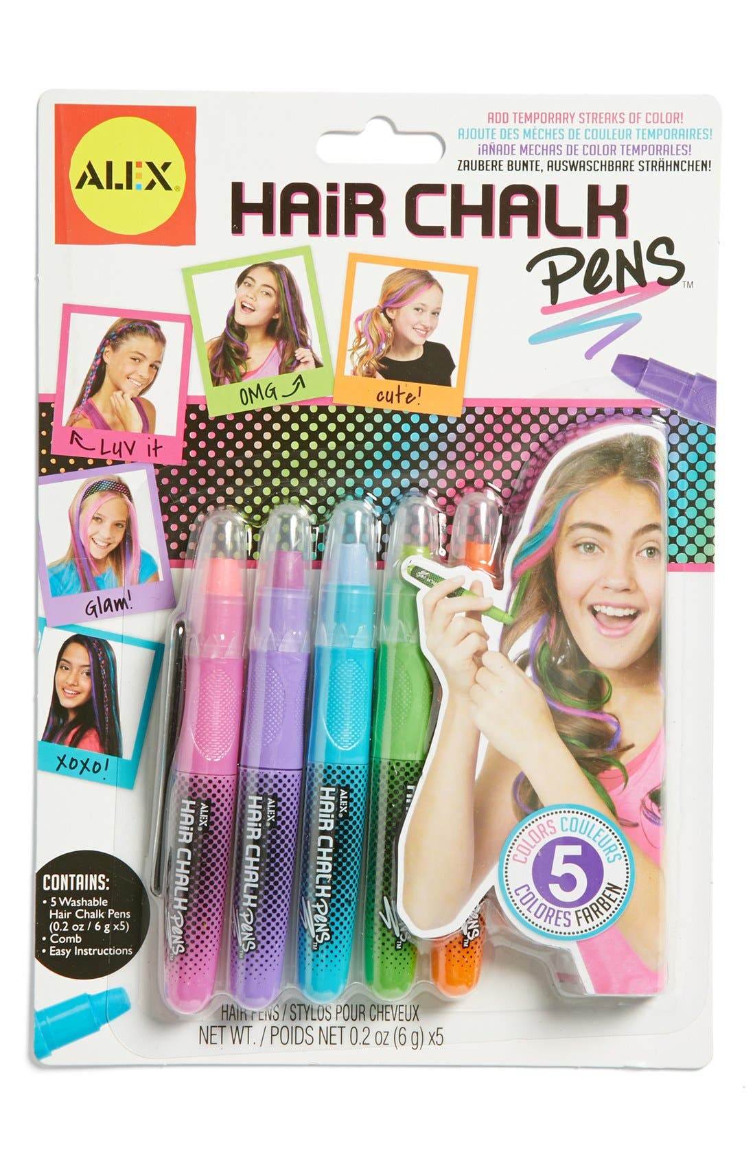 Alex® Toys Hair Chalk Pens (Set of 5) Nordstrom