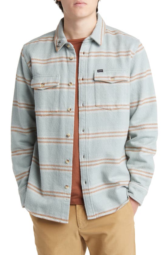 Dark Seas Coffman Stripe Cotton Button-up Shirt In Transparent