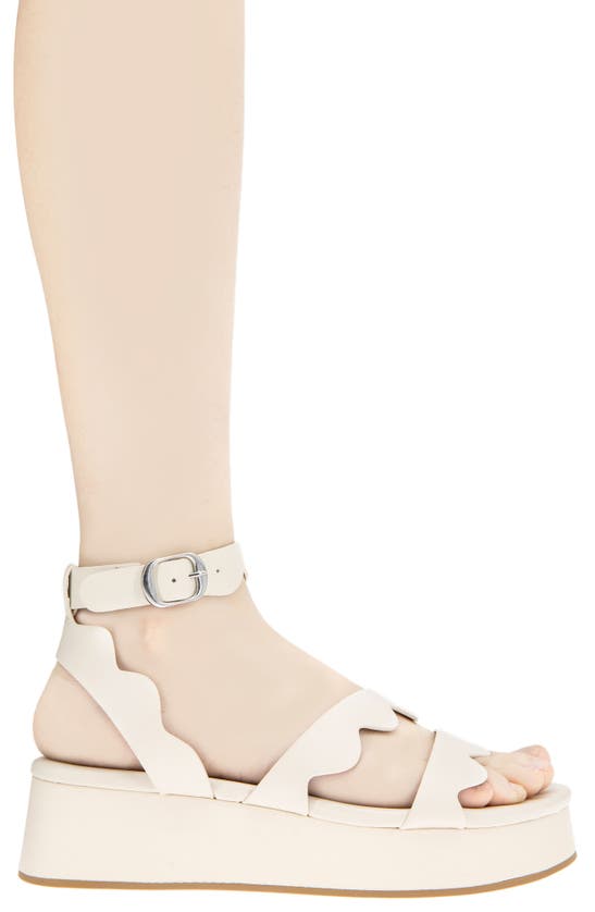 Shop Bcbgeneration Bcbg Faye Strappy Platform Sandal In Bianca