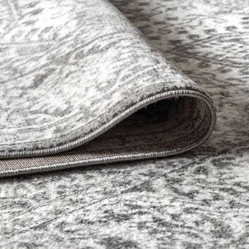 Jonathan Y Modern Persian Vintage Medallion Area Rug In Light Gray