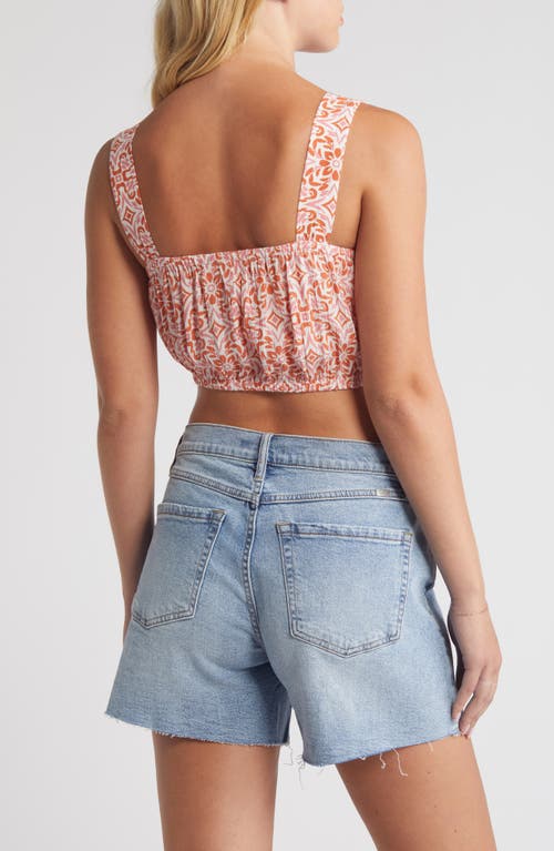 Shop Roxy Villa Crop Top In Cloud Fresco Tile