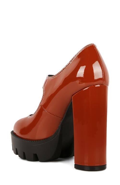 London Rag Millenial Bug Mary Jane Platform Pump In Tan