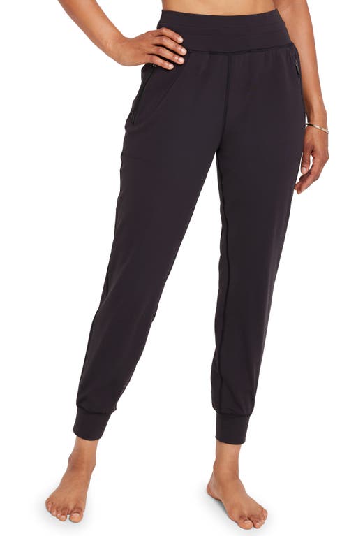 Spiritual Gangster Warm Core High Waist Joggers in Black at Nordstrom, Size Large