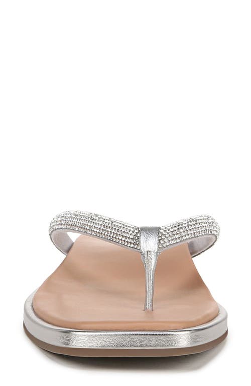 Vionic Vista Shine Flip Flop In Silver