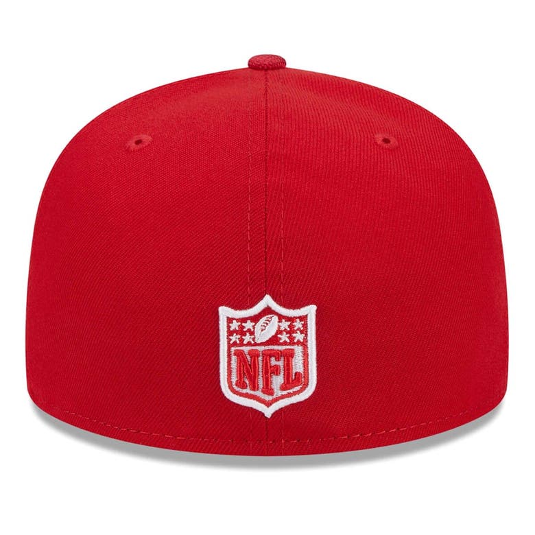 Shop New Era Scarlet San Francisco 49ers Active Ballistic 59fifty Fitted Hat