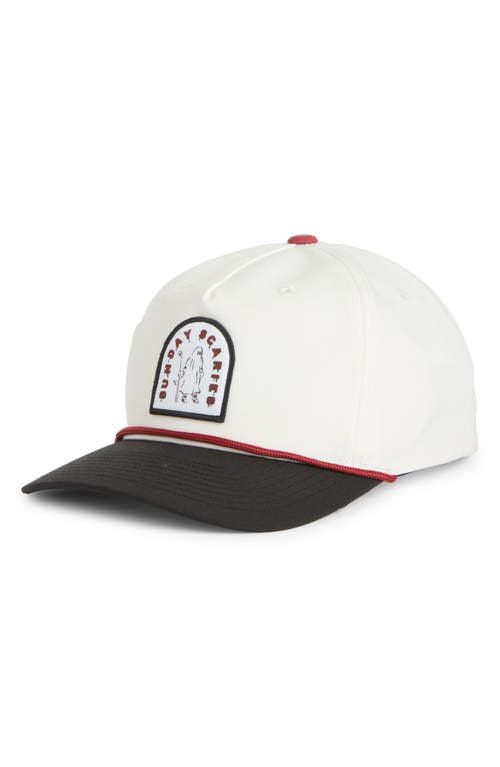 Swannies Harrison Snapback Baseball Cap in Vintage White 