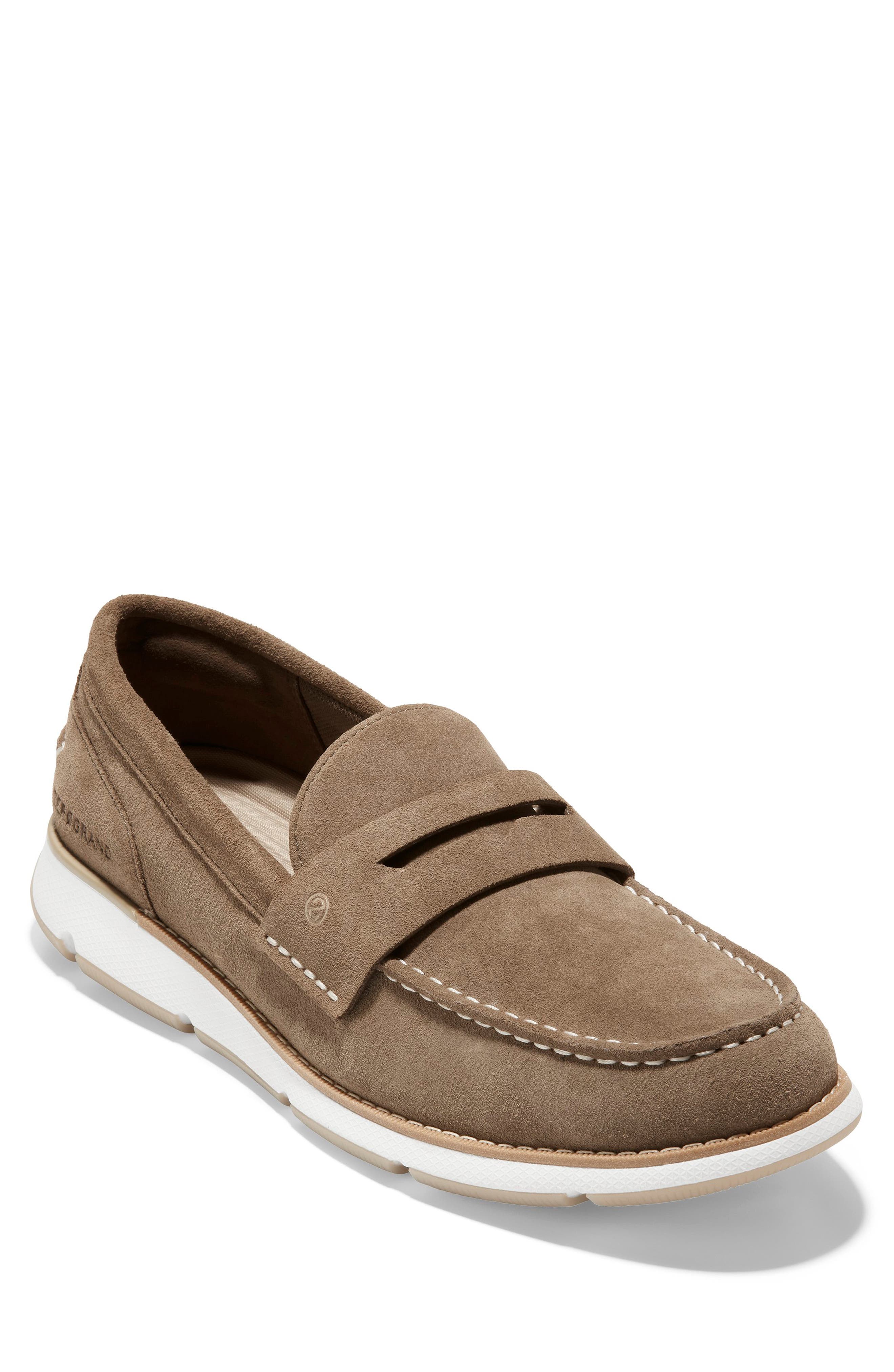 cole haan suede penny loafers