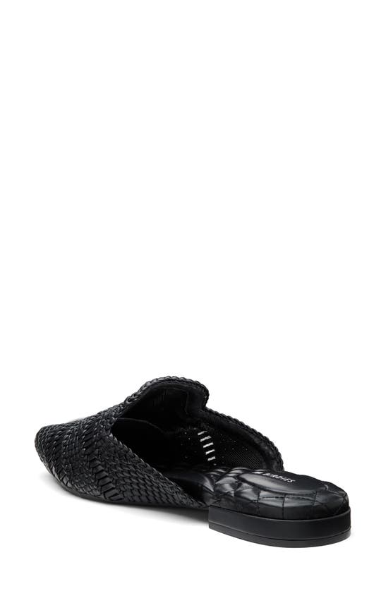 Birdies Dove Woven Pointed Toe Mule In Black Woven