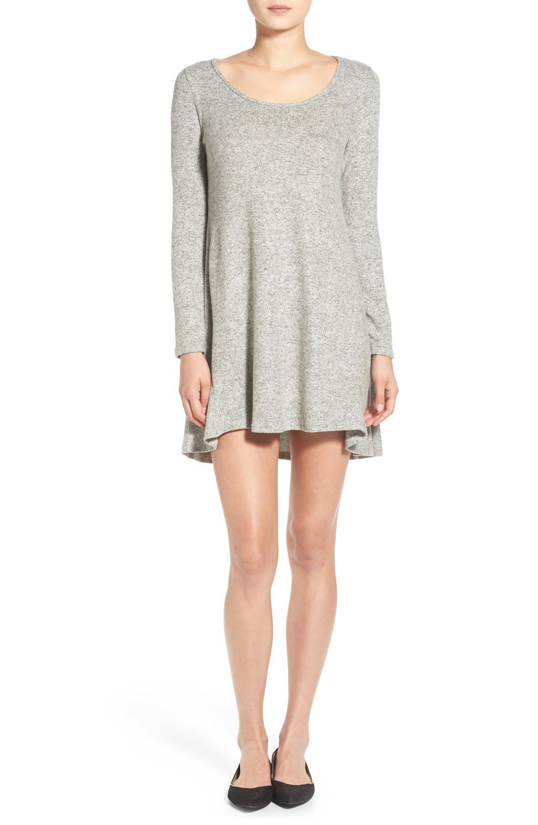 scoop neck sweater dress