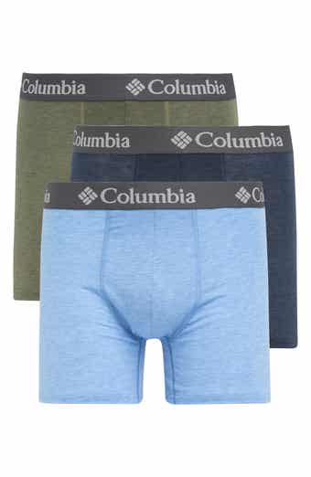 Columbia Men's Cotton Stretch 3 PK Boxer Brief, Black, S 
