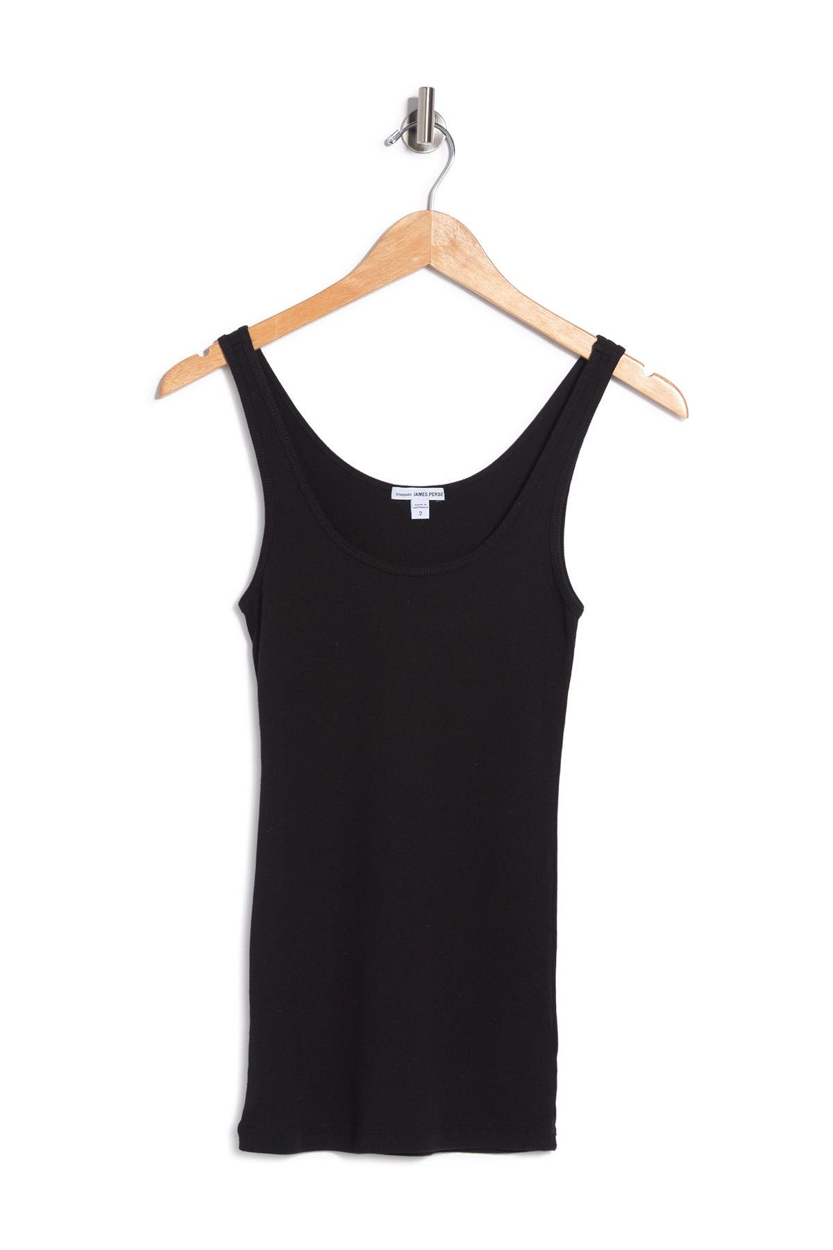 James Perse Ribbed Knit Tank In Black