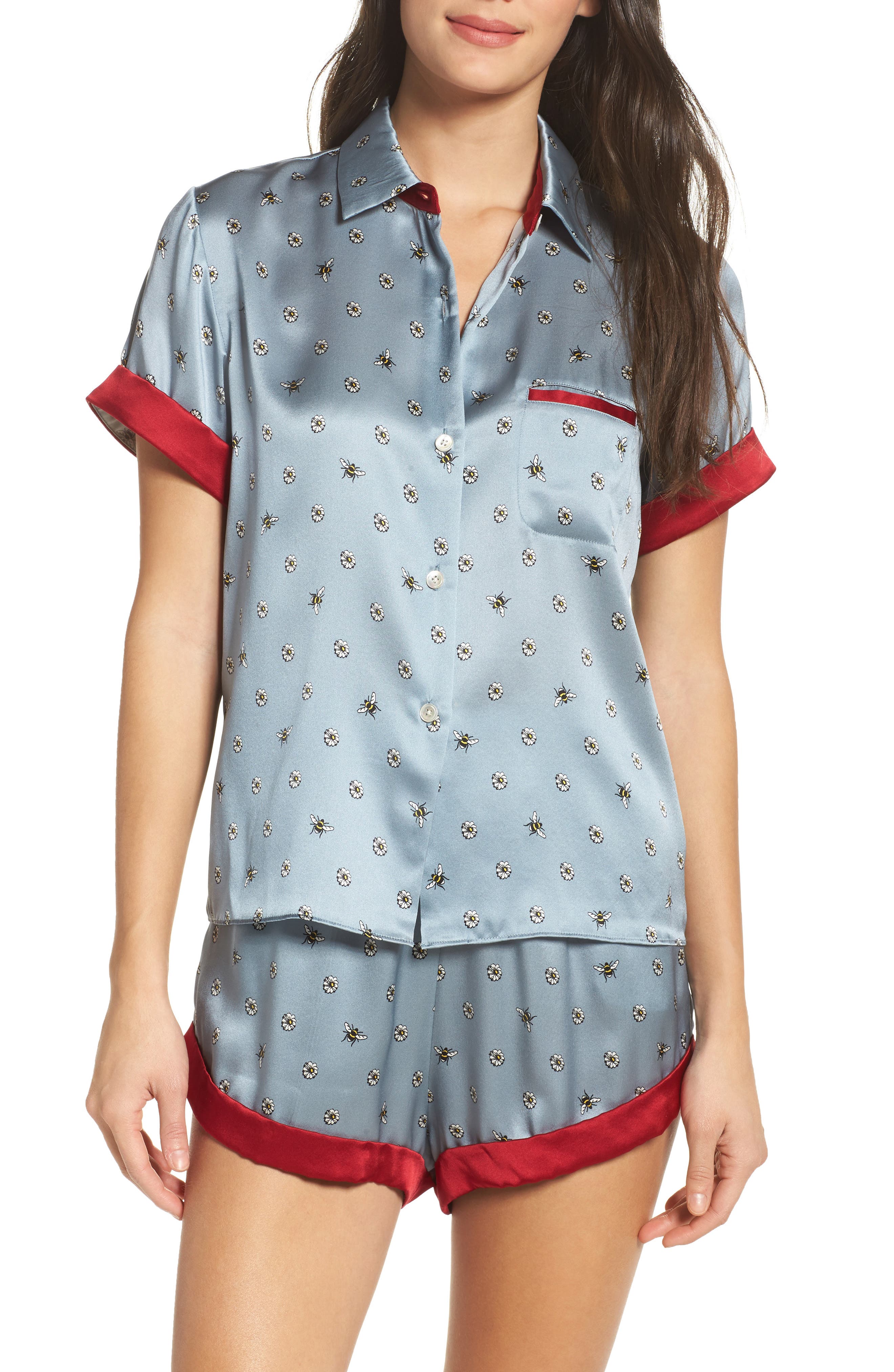 Lane Staci Silk Pajama Top Nordstrom