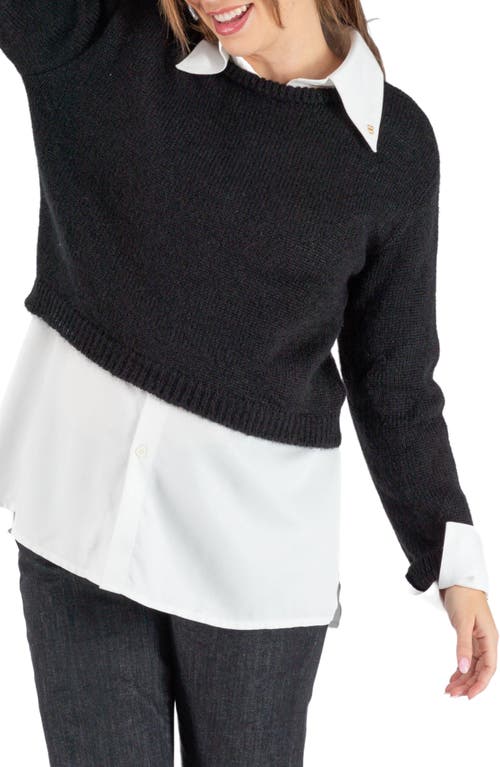 Cache Coeur Gaspard Maternity/Nursing Sweater in Black