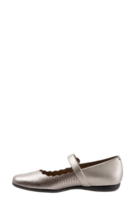 Shop Trotters Sugar Mary Jane Flat In Pewter