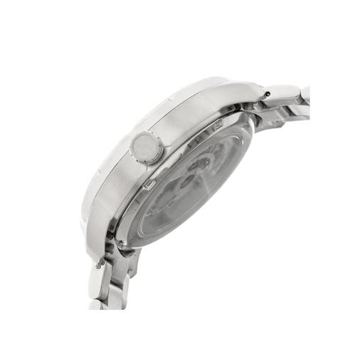Heritor Automatic Men's Ryder Skeleton Bracelet Watch - Silver In Silver/white