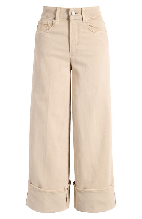 Shop Paige Sasha Cuff High Waist Ankle Wide Leg Jeans In Vintage Soft Sand