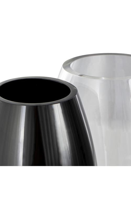 Vivian Lune Home Recycled Glass Vase In Black