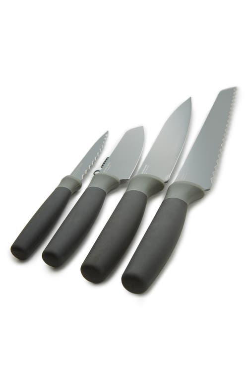 Berghoff Leo Balance 4-piece Non-stick Knife Set In Gray