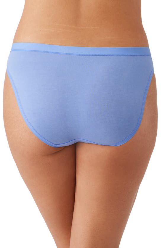 Shop Wacoal Understated Cotton Blend Bikini In Blue Hydrangea