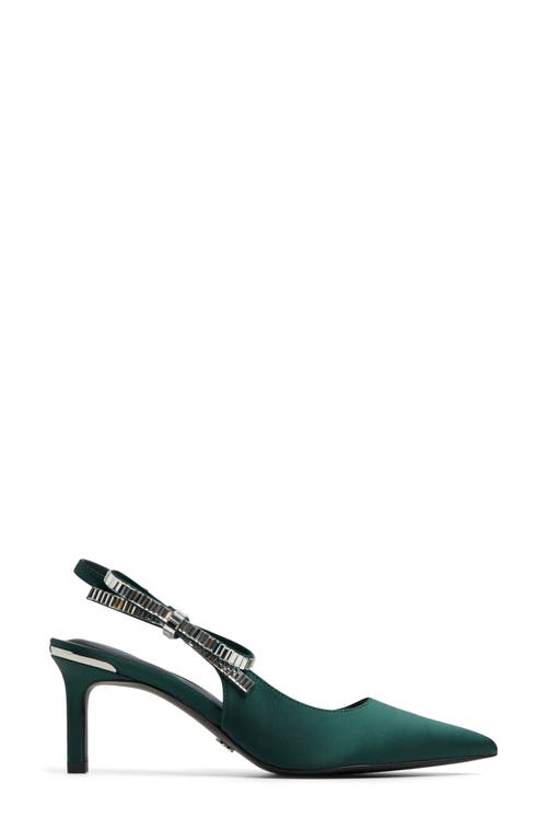 Ted Baker Janie Bow Slingback Pointed Toe Pump In Green