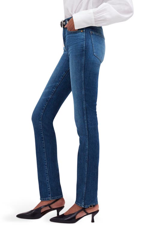 Madewell Raw Hem Mid Rise Stovepipe Jeans In Harsdale Wash