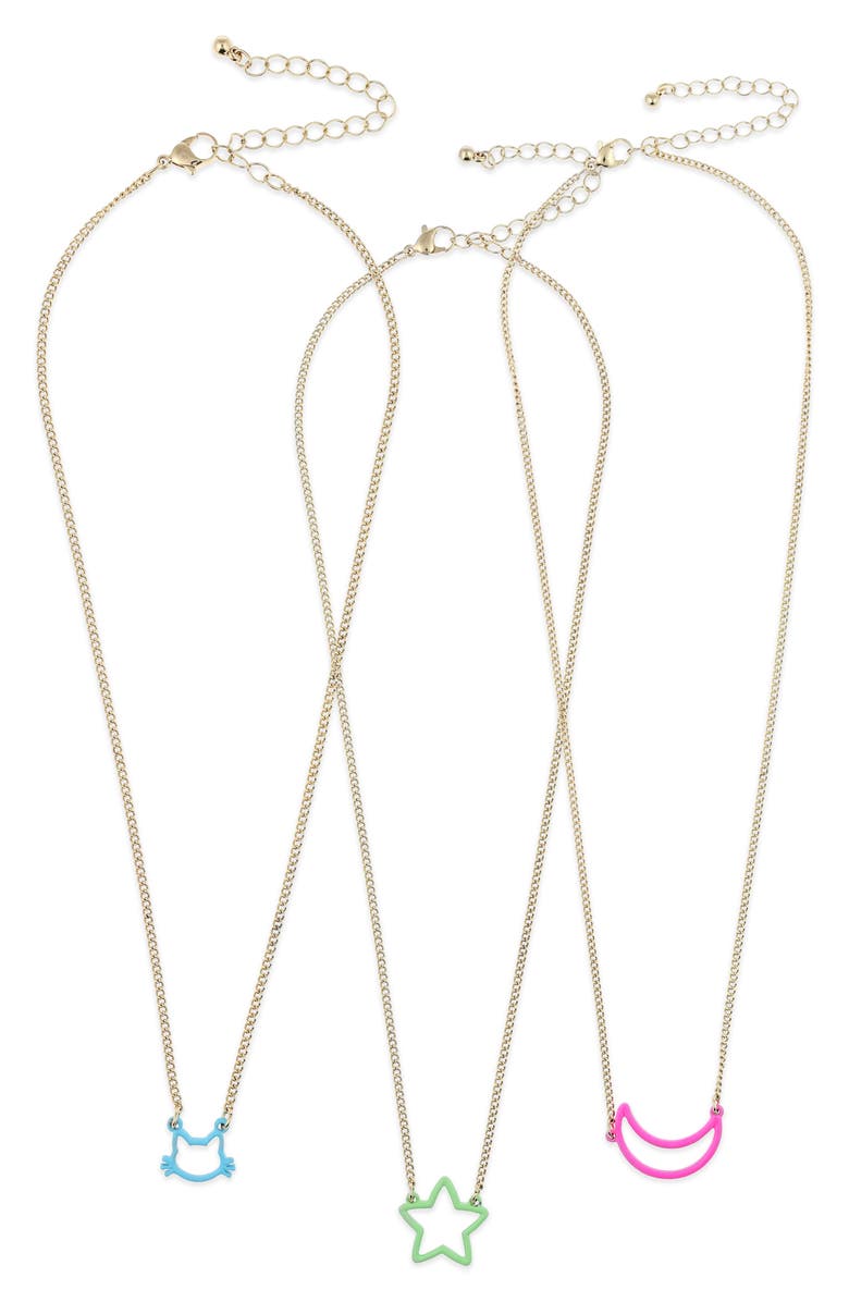 Capelli New York 3-Pack BFF Necklace Set, Main, color, 