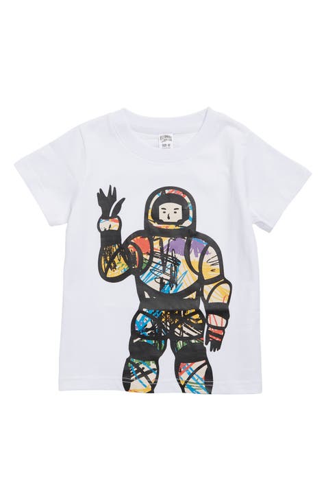 3 Brand Kids' All in Short Sleeve Graphic Tee in White at Nordstrom, Size 4 US