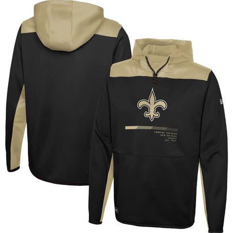 Nike / Men's New Orleans Saints Sideline Therma-FIT Gold Pullover Hoodie