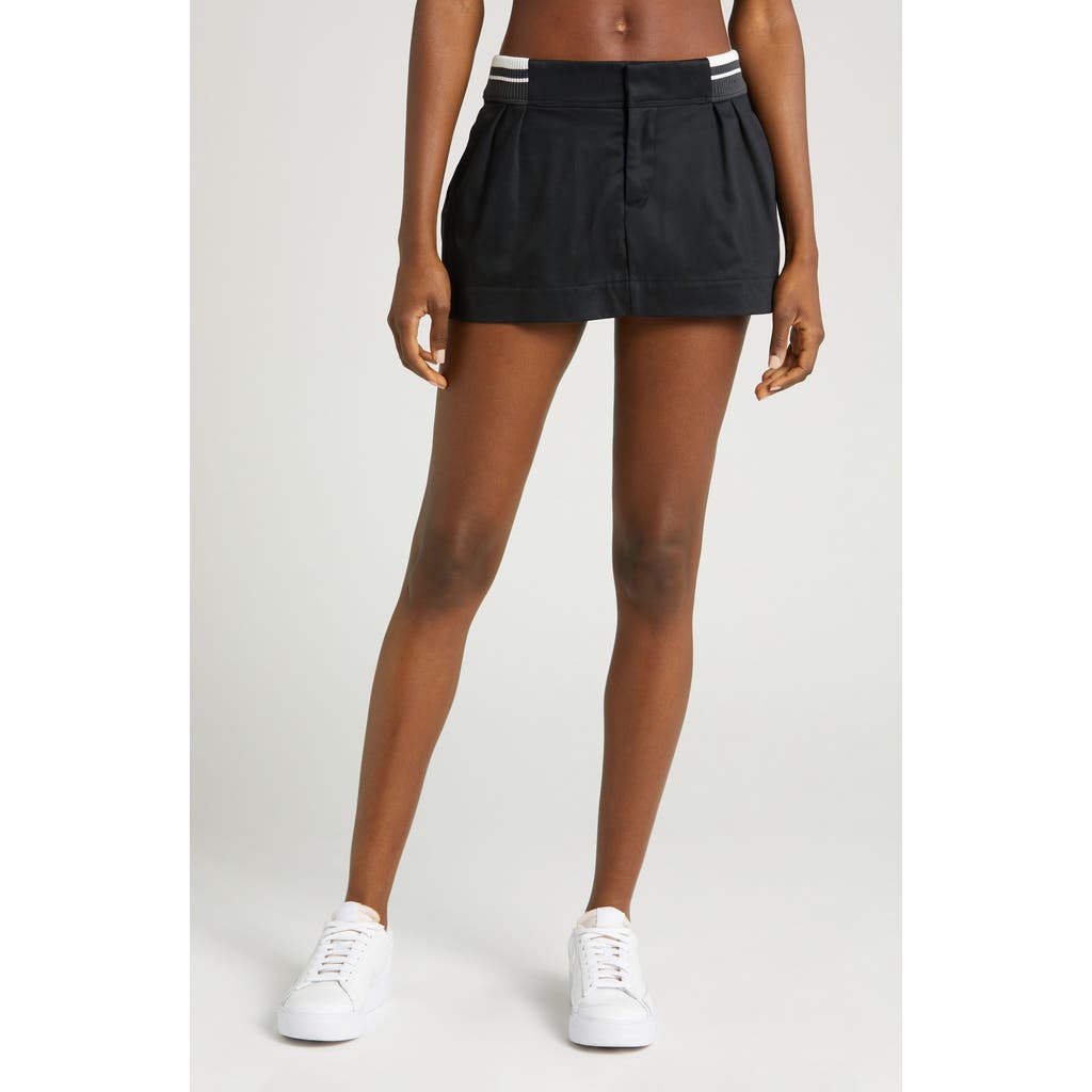 Nike Sportswear Low Rise Canvas Miniskirt In Black