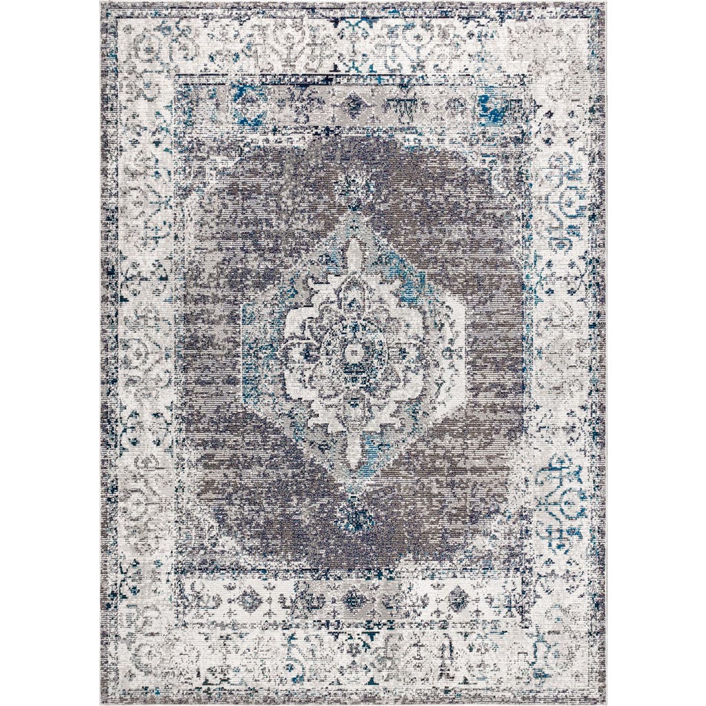 Jonathan Y Ankara Vintage Medallion Area Rug In Gray/ivory