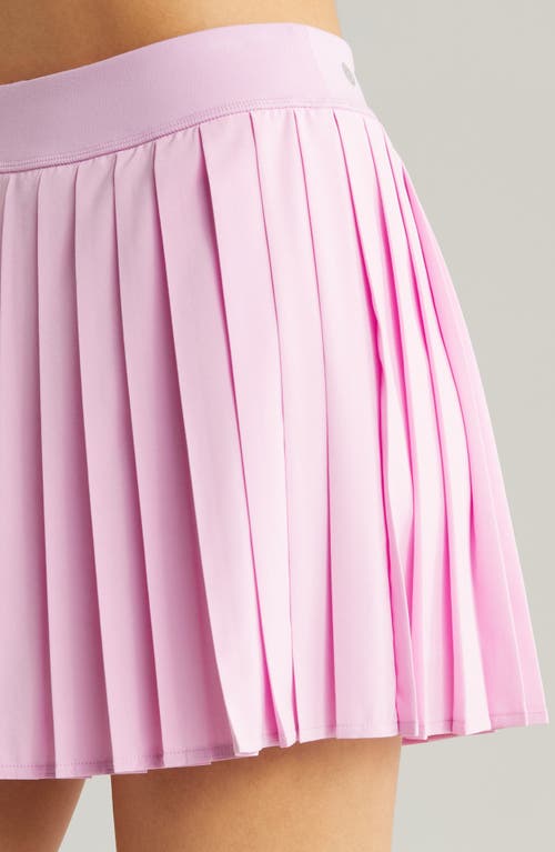 Shop Zella Pleated Tennis Skirt With Shorts In Purple Pastel