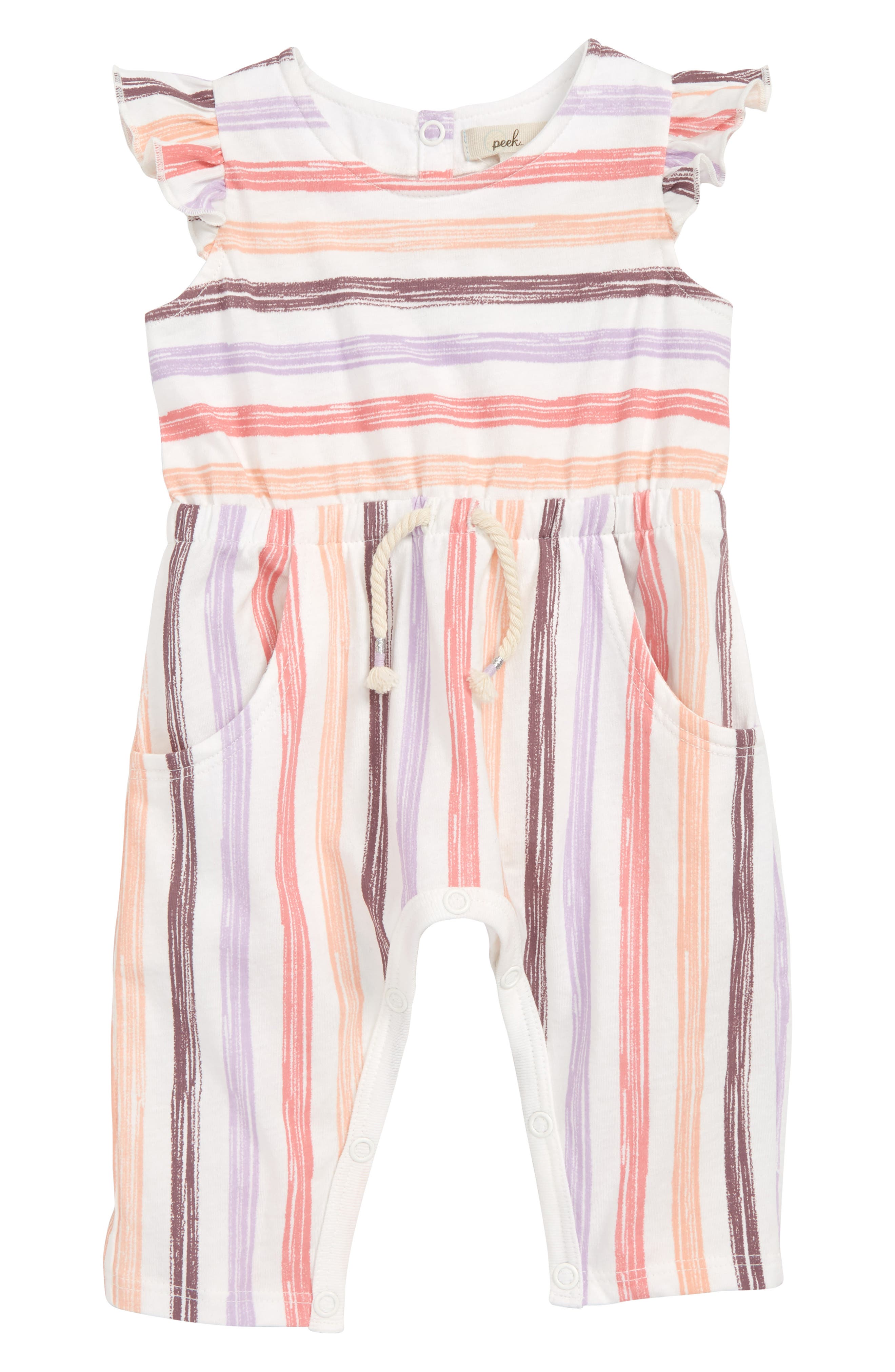 Peek Essentials Stripe Romper (Baby) Nordstrom