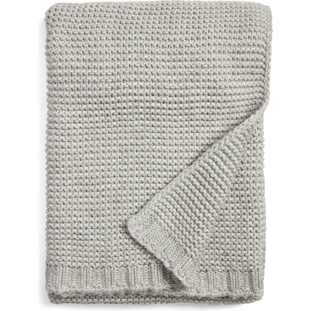 Nordstrom Recycled Fiber Knit Throw Blanket In Grey Griffin Heather