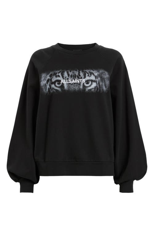 Shop Allsaints Stare Cyni Graphic Sweatshirt In Black