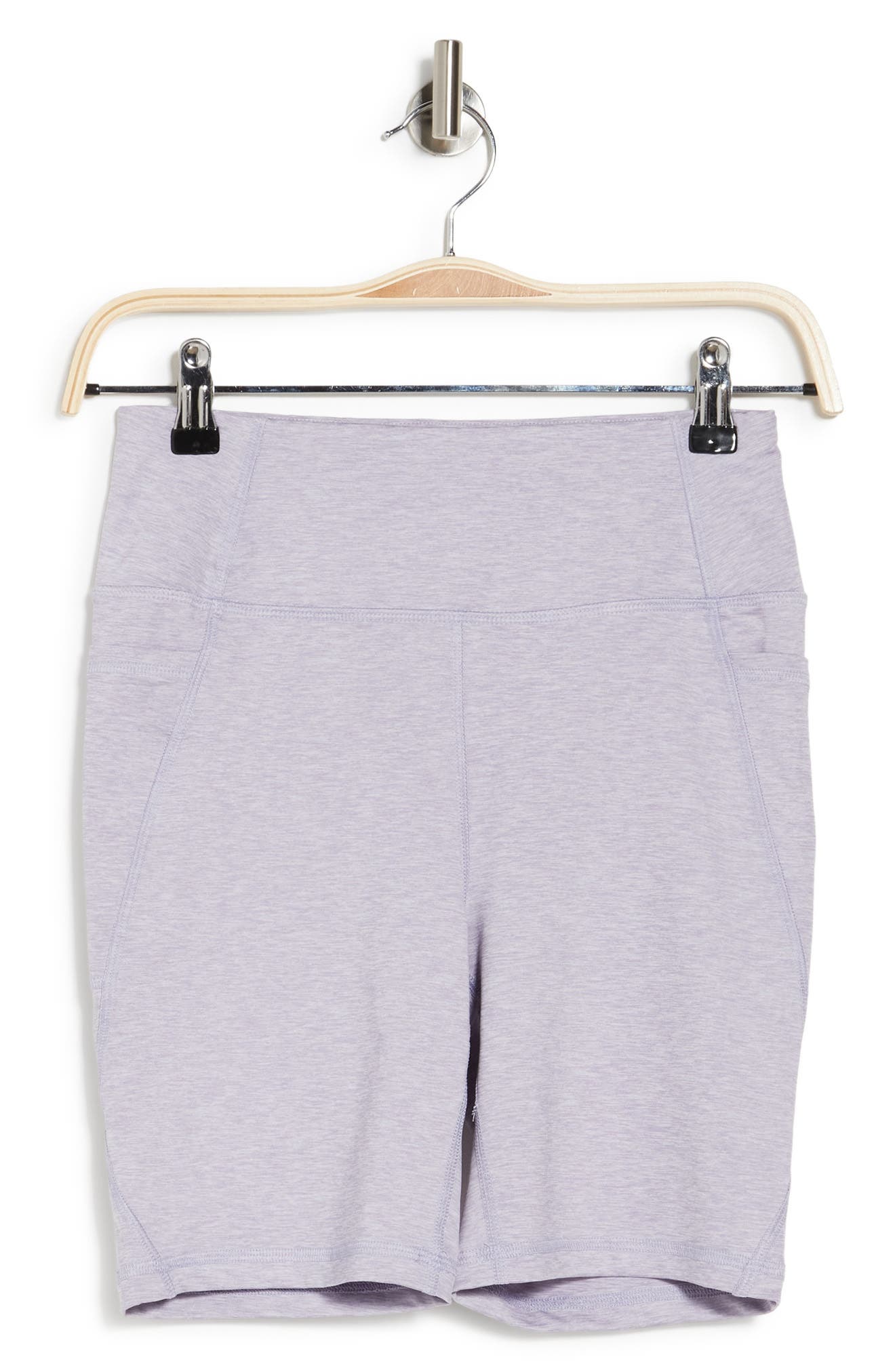 X By Gottex Active High Waisted Biker Shorts In Lavender Heather