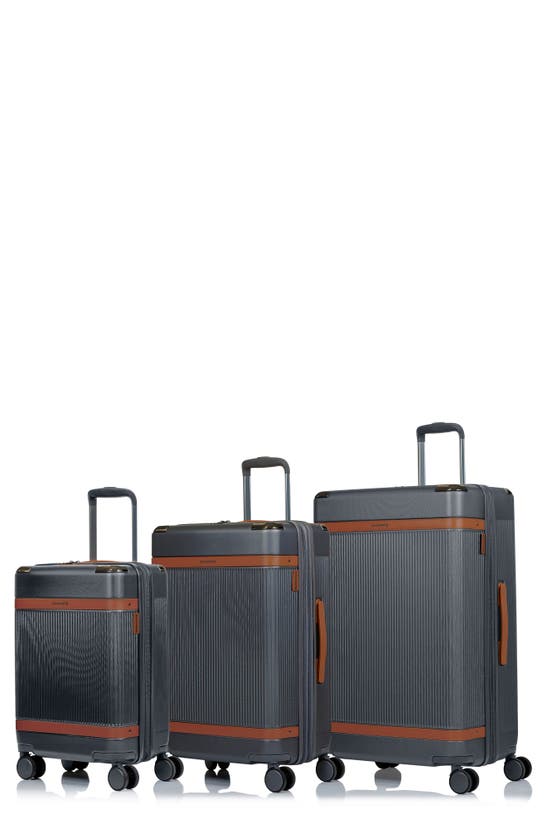 Champs Vintage Air 3-piece Luggage Set In Grey