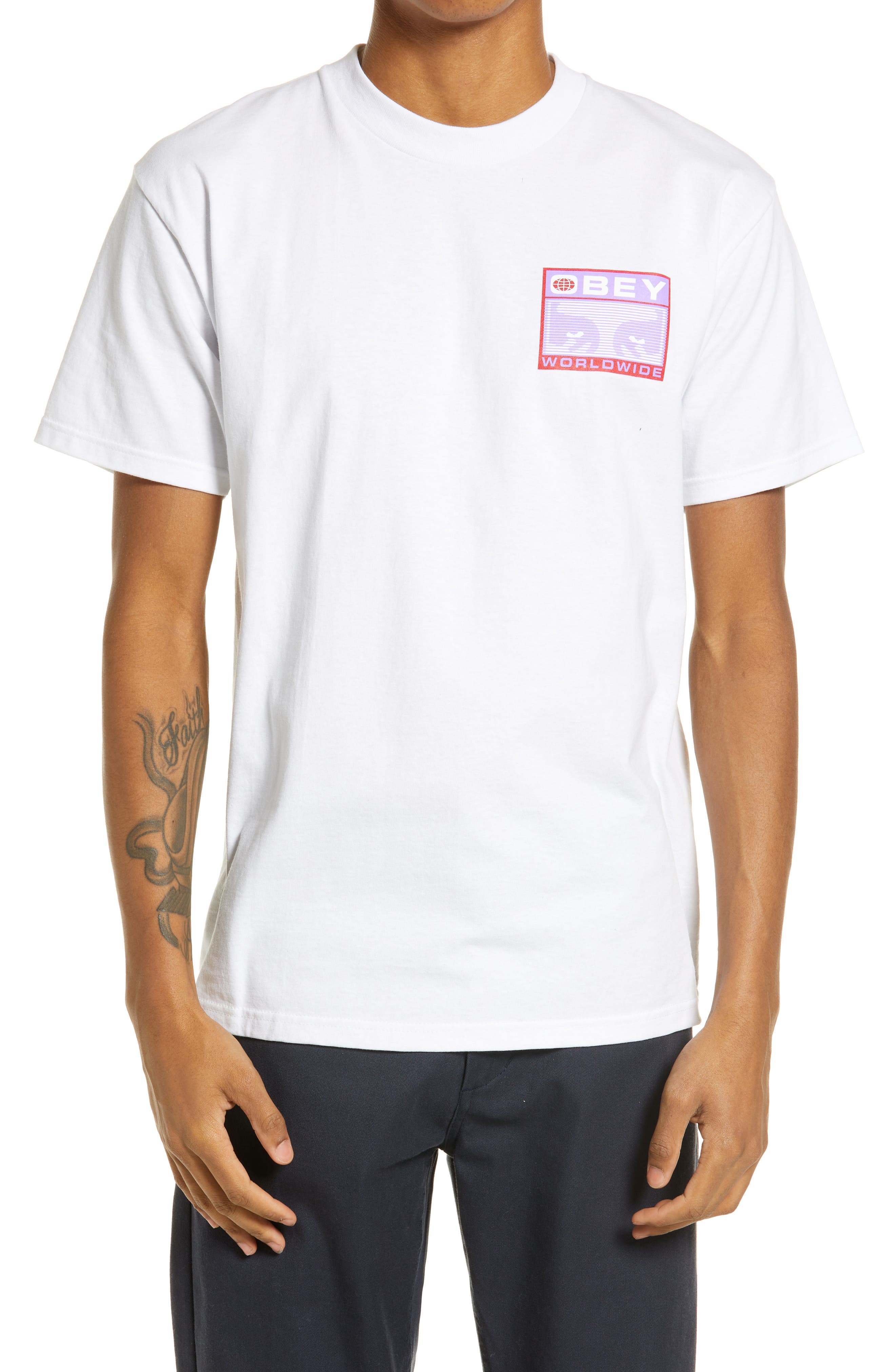 Obey Mens Stretch Your Boundries Box Fit Premium Crew