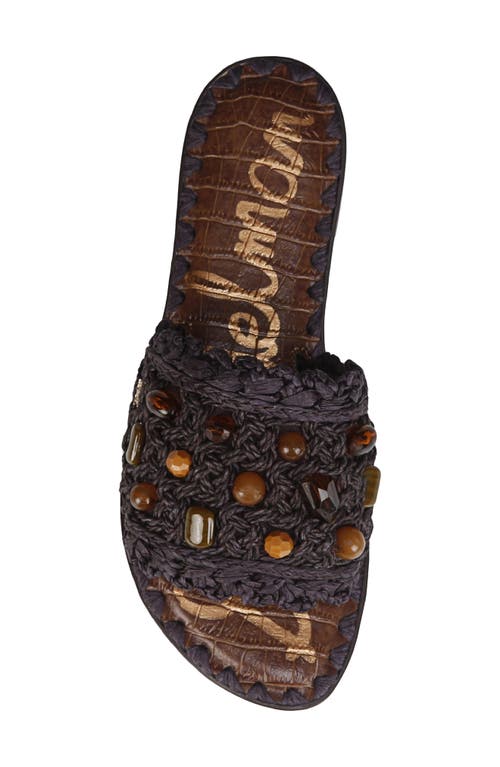 Sam Edelman Graciela Beaded Slide Sandal Pinto Brown In Pinto Brown