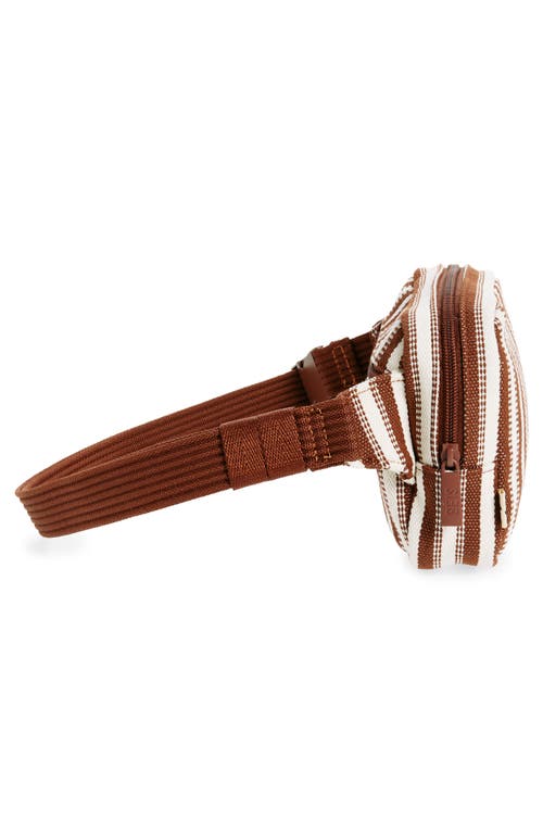 Shop Beis Béis The Striped Belt Bag In Maple