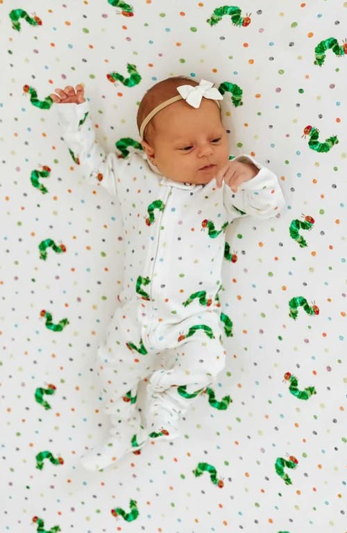 L'OVEDBABY L'OVEDBABY X THE VERY HUNGRY CATERPILLAR FITTED ORGANIC COTTON CRIB SHEET