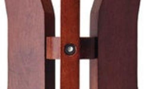 Adesso Lighting Bedford Shelf Floor Lamp In Solid Walnut Wood