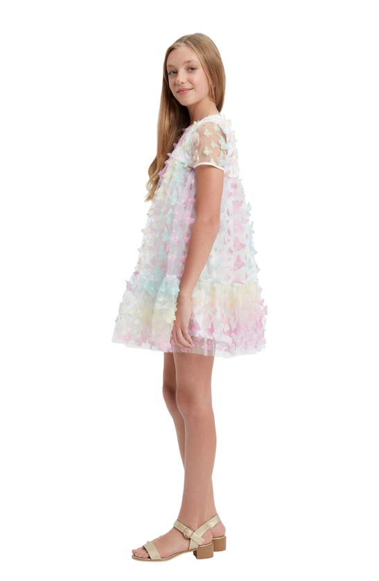 Shop Bardot Junior Kids' Butterfly Trapeze Party Dress In Rainbow