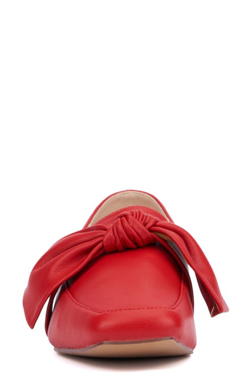 Shop New York And Company Dominica Bow Loafer In Red