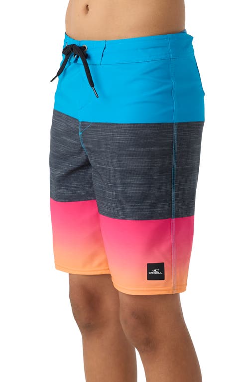 O'neill Kids' Hyperfreak Heat Block Swim Trunks In Fuchsia