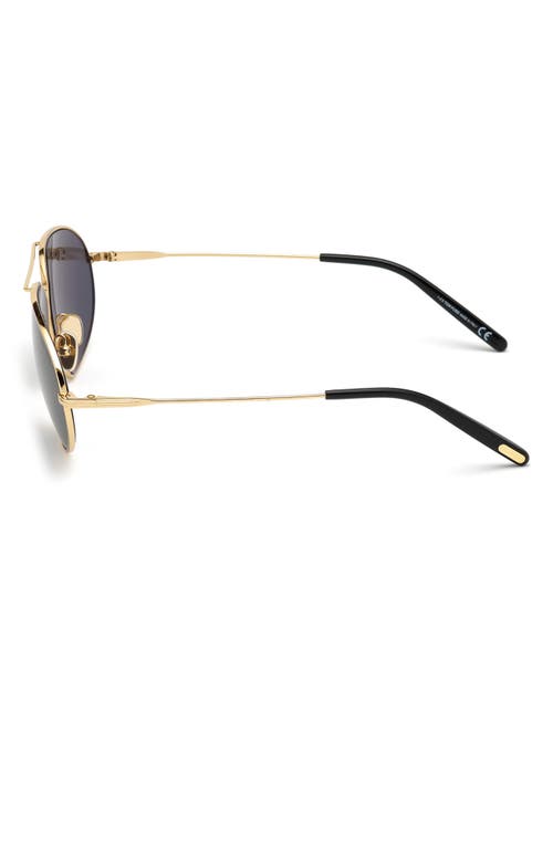 Shop Tom Ford Bradford 63mm Oversize Pilot Sunglasses In Shiny Deep Gold/smoke