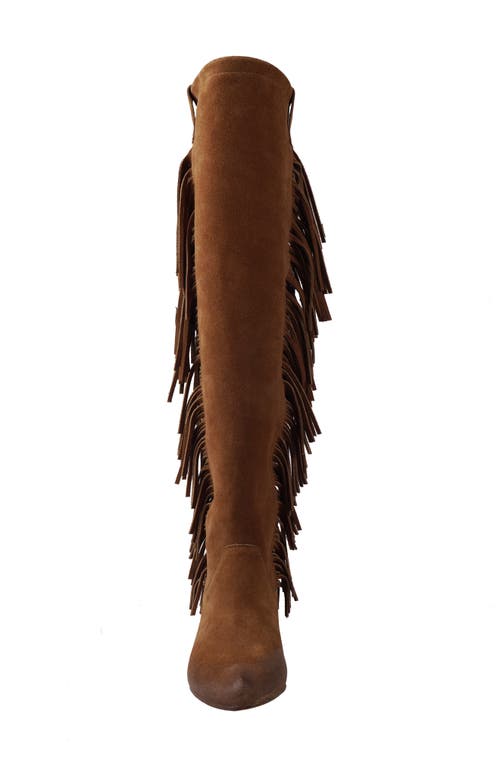 Zigi Brooklynne Knee High Wedge Boot In Tan Suede