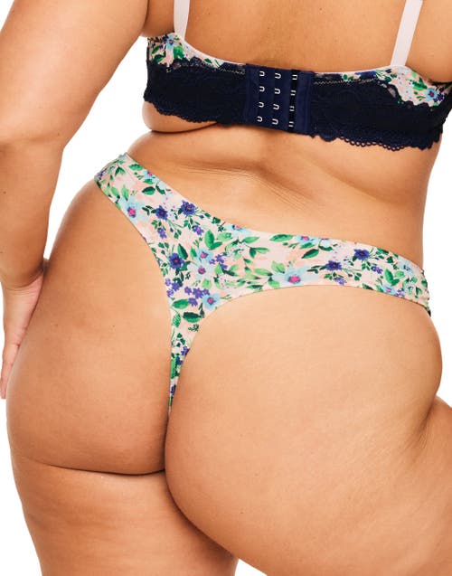 Shop Adore Me Aleena Thong Panties In Floral White